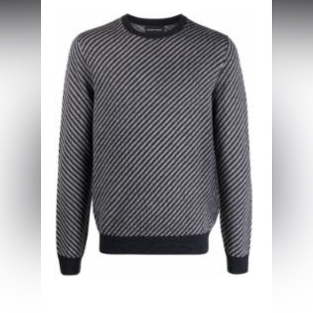 EMPORIO ARMANI diagonal-stripe jumper nwot